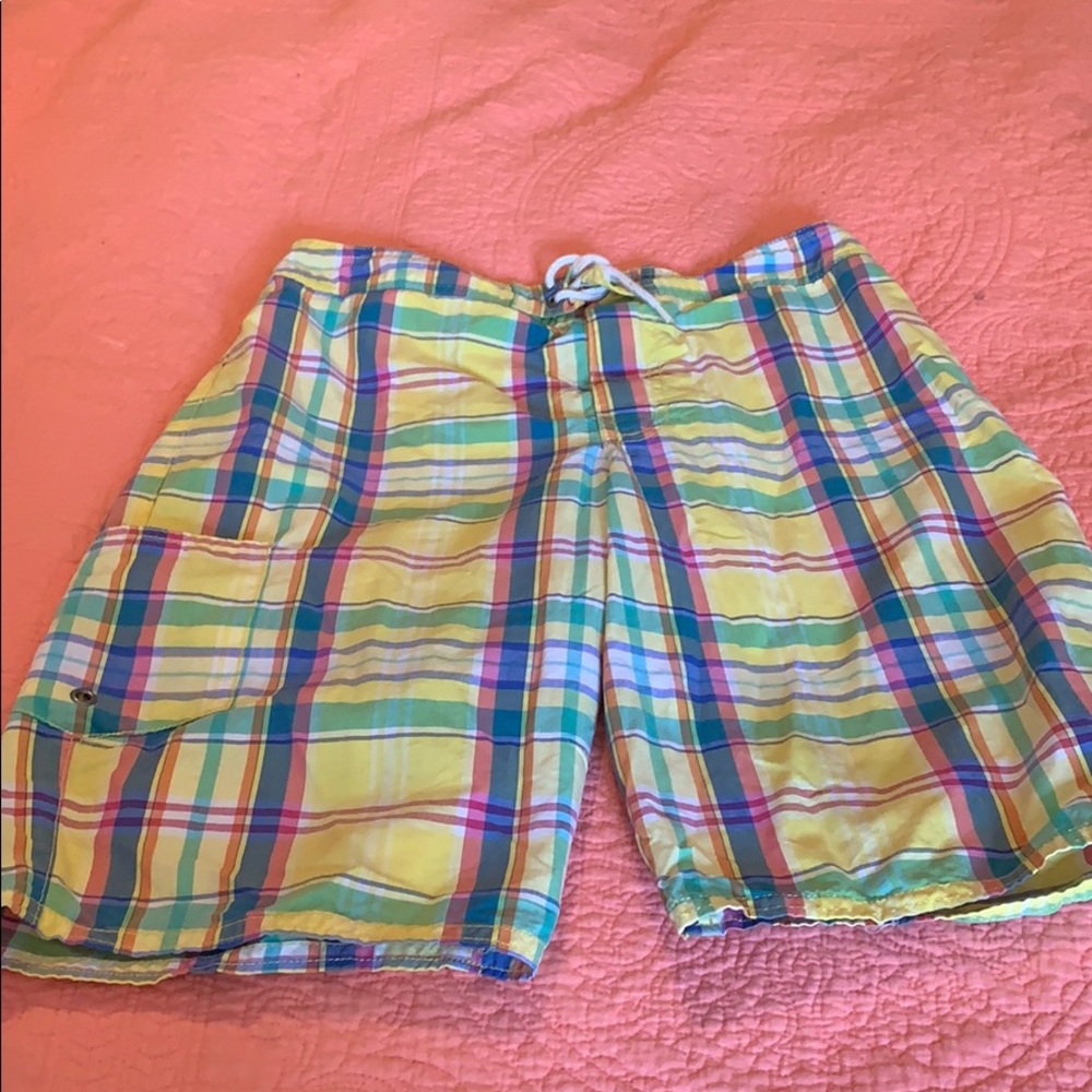 Boys polo by Ralph Lauren swim trunks 14-16 plaid